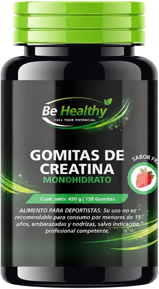 Creatina En Gomitas Be Healthy 150 Unidades · Frutilla