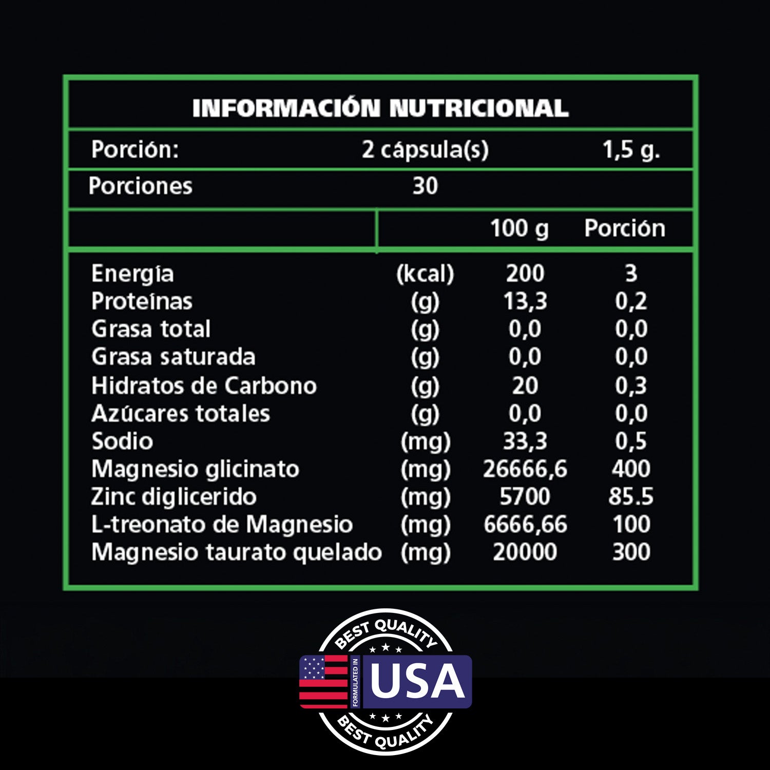 Triple Magnesio + Zinc 60 Cápsulas Be Healthy