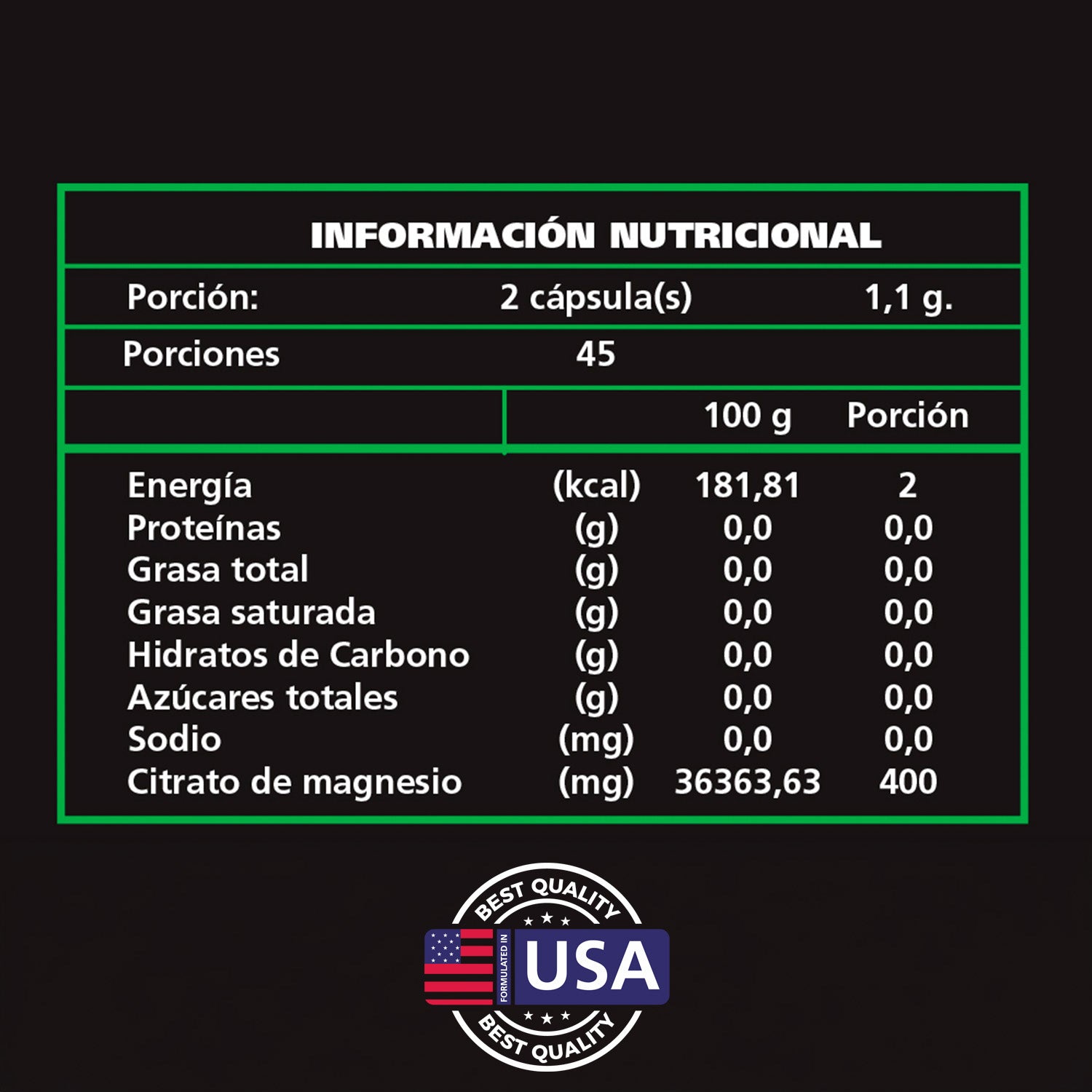 Citrato De Magnesio 90 Cápsulas Be Healthy