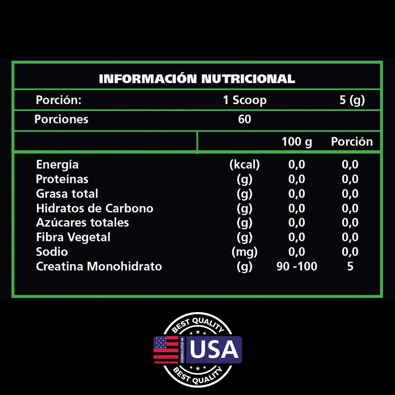 Creatina Monohidrato En Polvo 300gr
