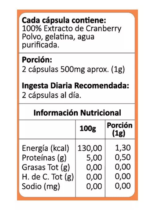 Cranberry 500mg- Salud Intima