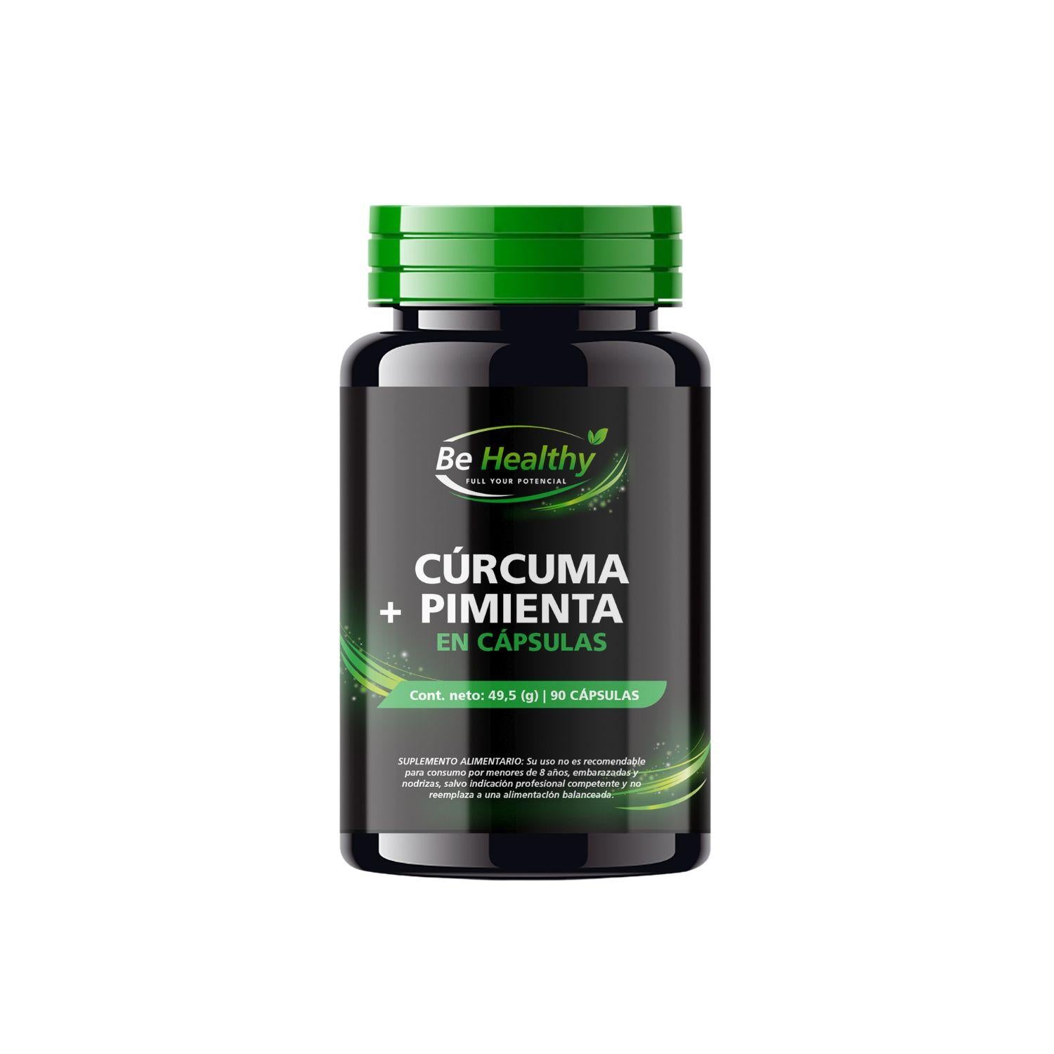 Cúrcuma + Pimienta Negra 90 Cápsulas Be Healthy