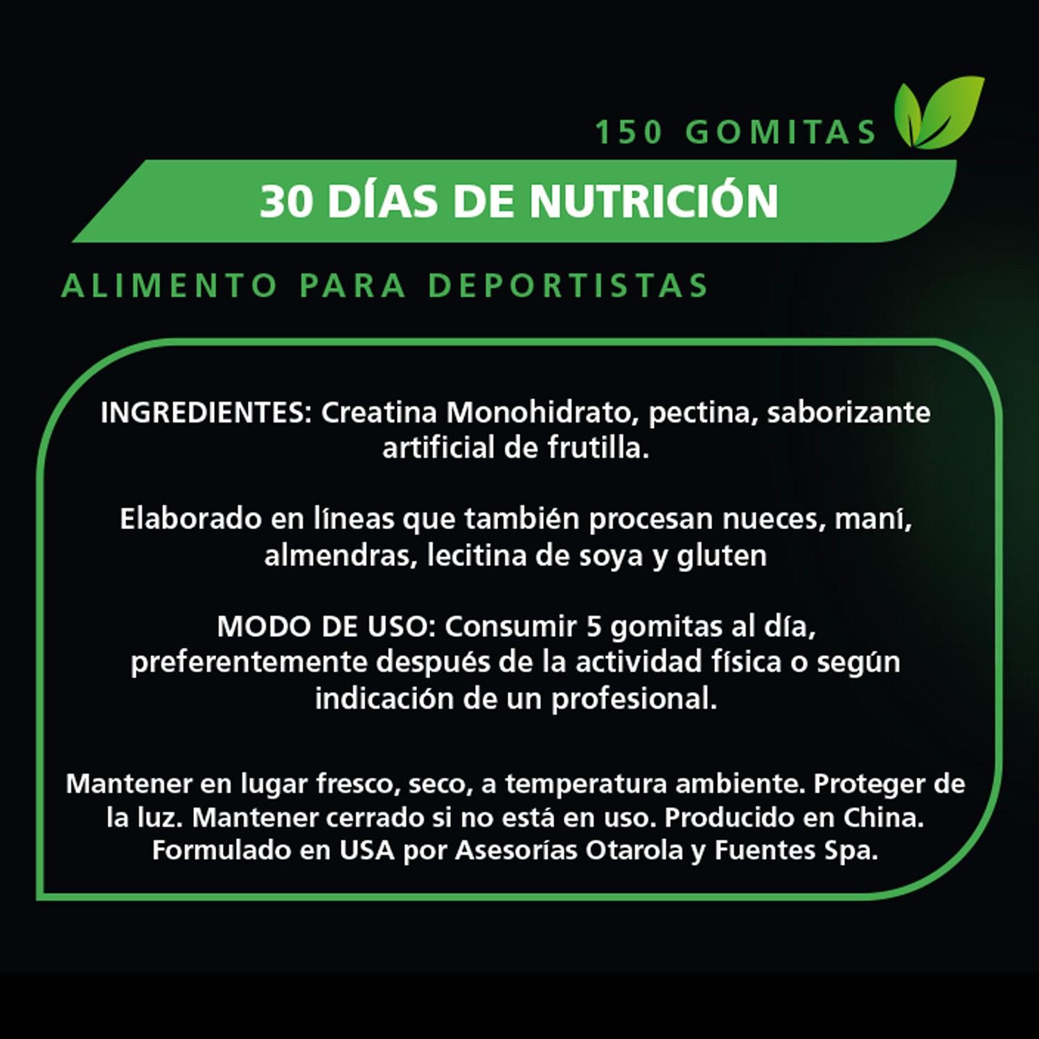 Creatina En Gomitas Monohidratada 150 Unidades Be Healthy