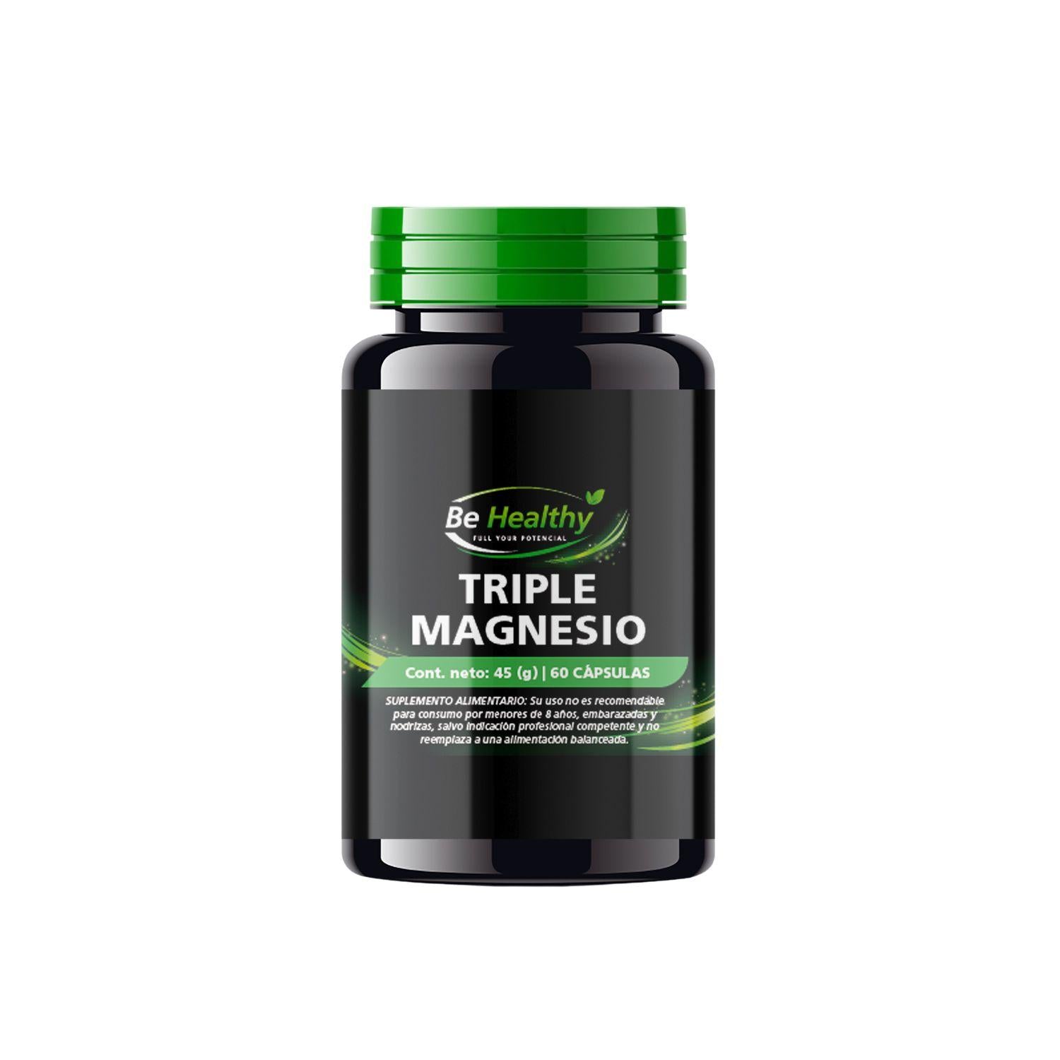Triple Magnesio + Zinc 60 Cápsulas Be Healthy