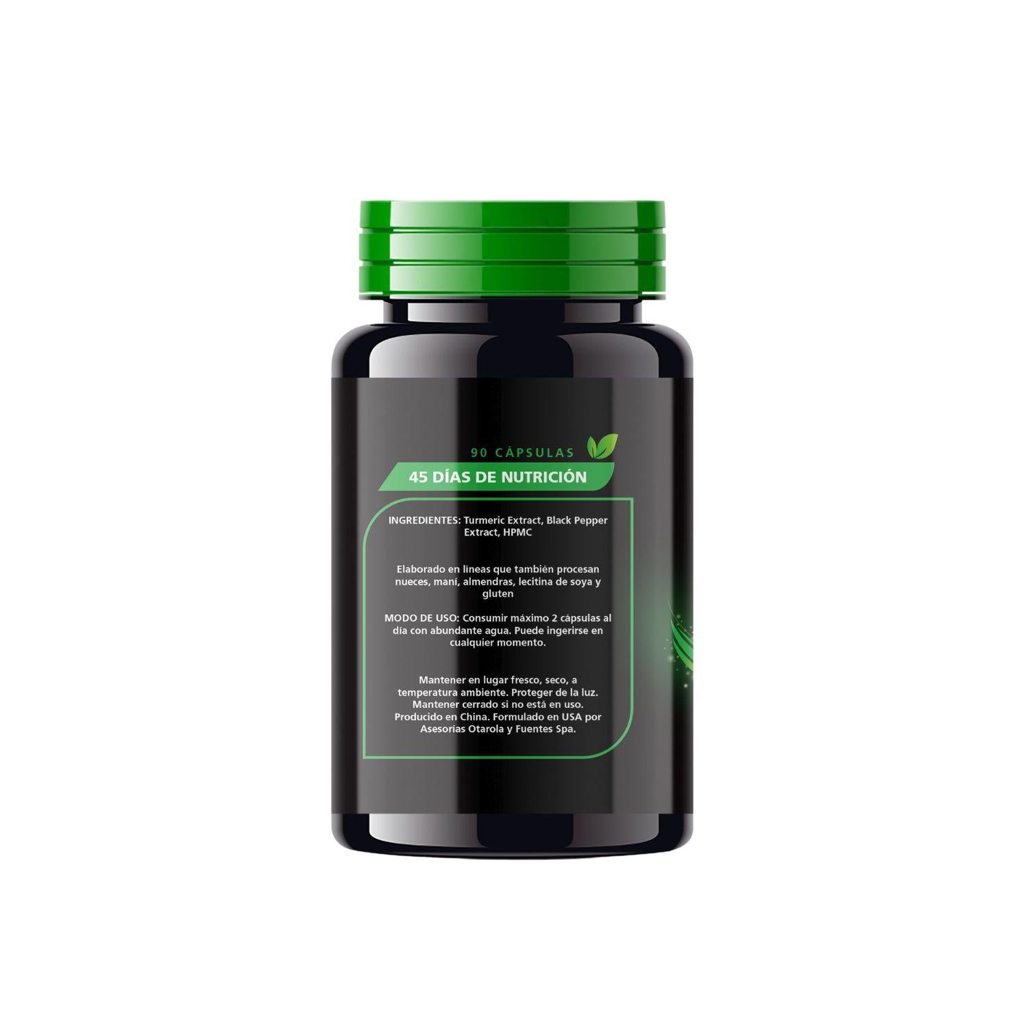 Cúrcuma + Pimienta Negra 90 Cápsulas Be Healthy
