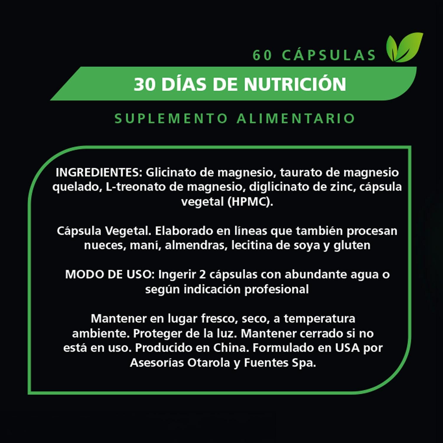 Triple Magnesio + Zinc 60 Cápsulas Be Healthy