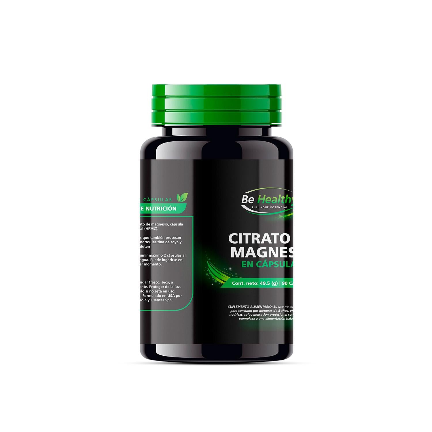 Citrato De Magnesio 90 Cápsulas Be Healthy