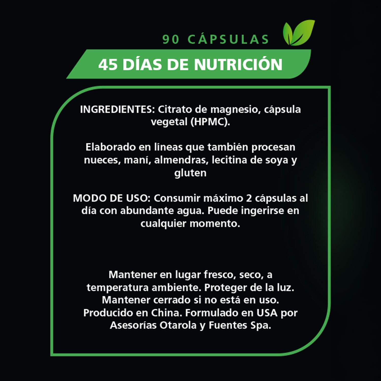 Citrato De Magnesio 90 Cápsulas Be Healthy
