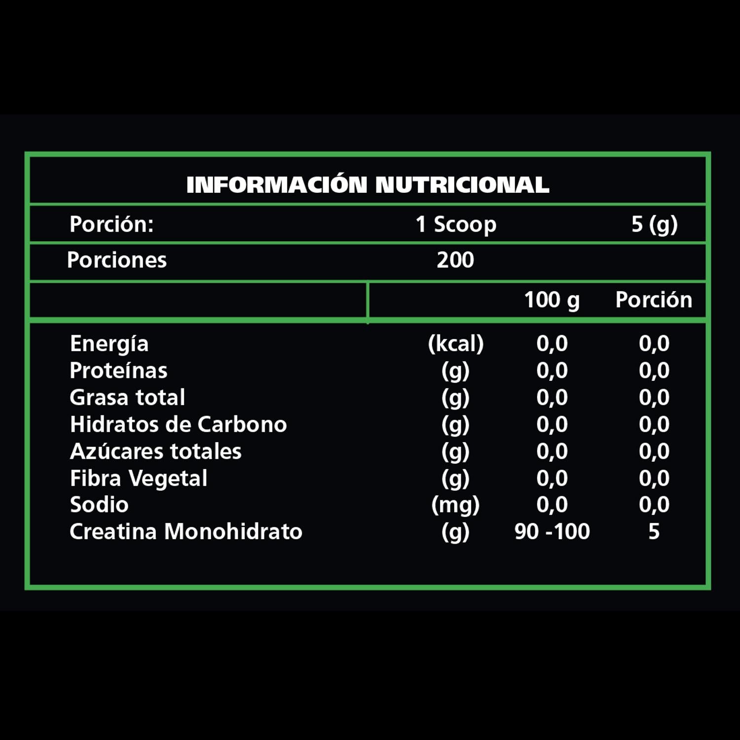 Creatina Monohidrato En Polvo 1000gr