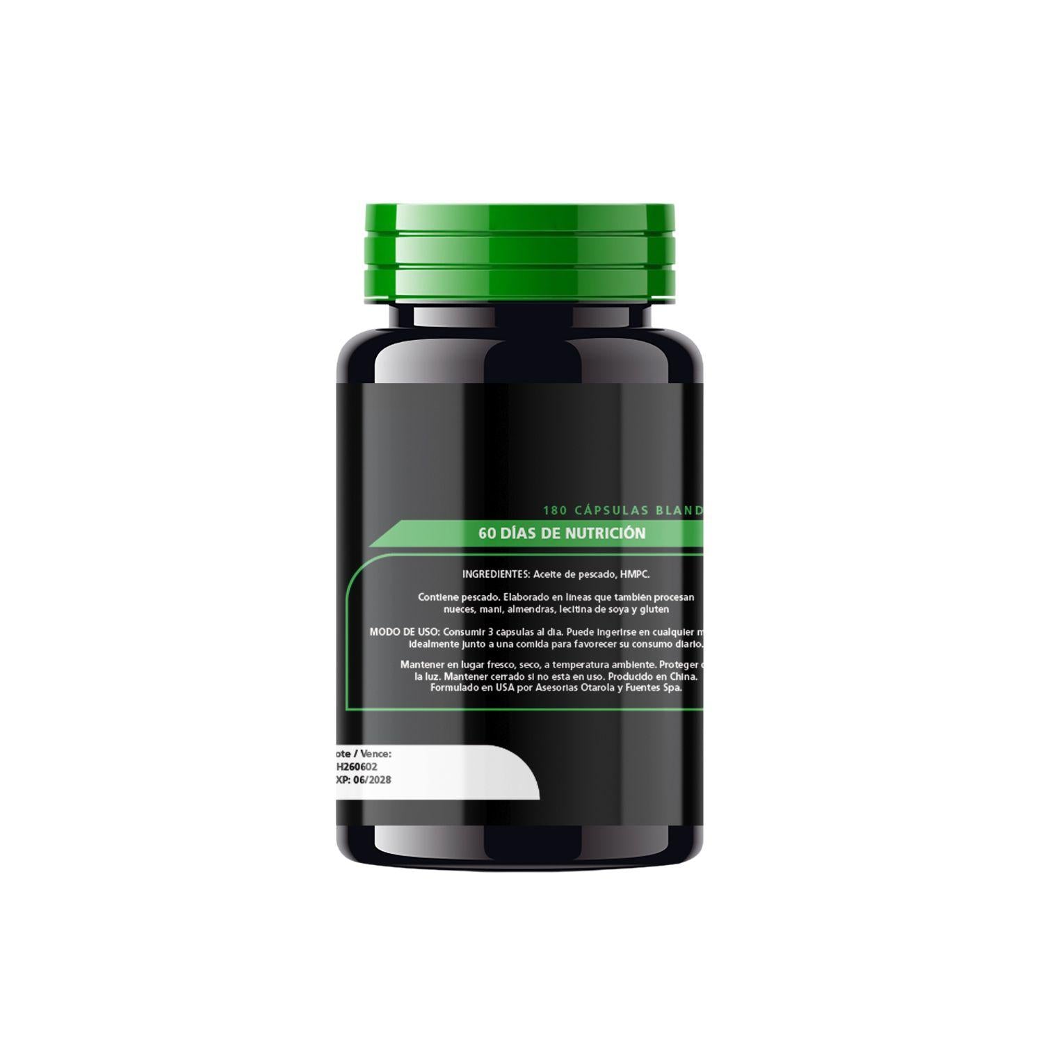 Omega 3 800 EPA + 400 DHA 180 cápsulas blandas Be Healthy