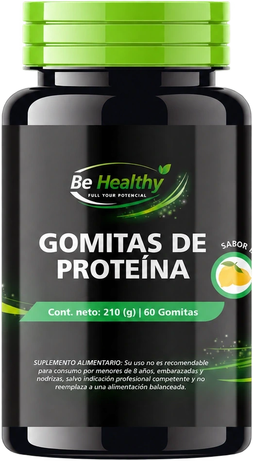 Proteína En Gomitas Be Healthy 60 Unidades · Limón